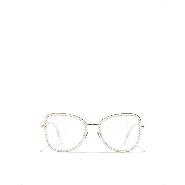 Chanel CH2208B square-frame metal glasses | LYBSTORE