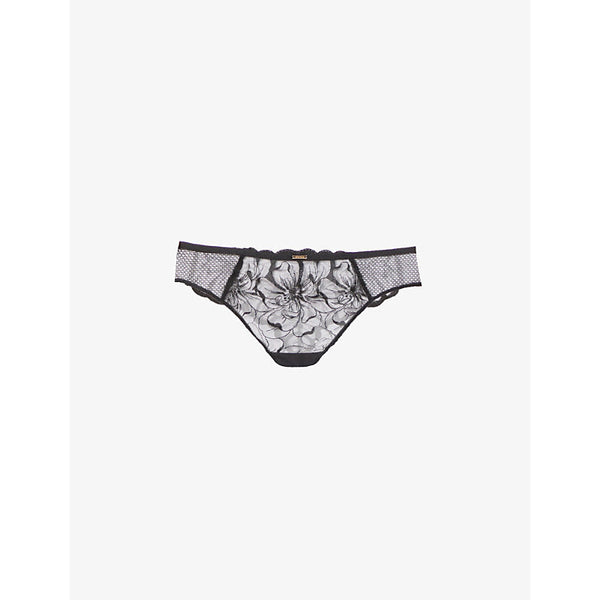 Womens Chantelle Fleurs Tanga embroidered briefs