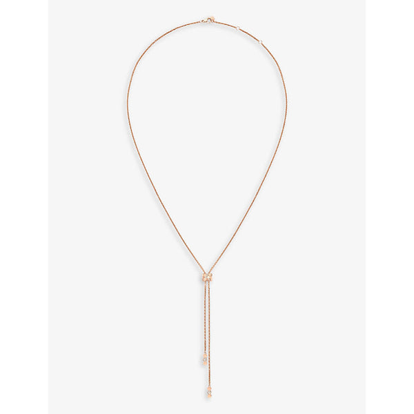 Chaumet Bee My Love 18ct rose-gold and 0.27ct brilliant-cut diamond pendant necklace | LYBSTORE