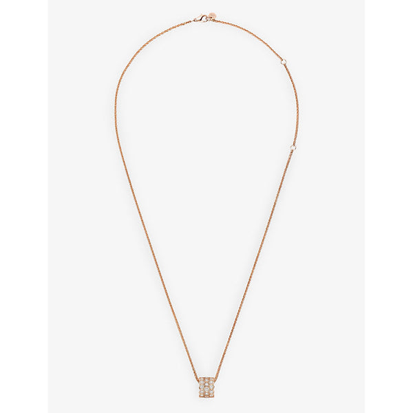 Chaumet Bee My Love 18ct rose-gold and 0.6ct diamonds pendant necklace