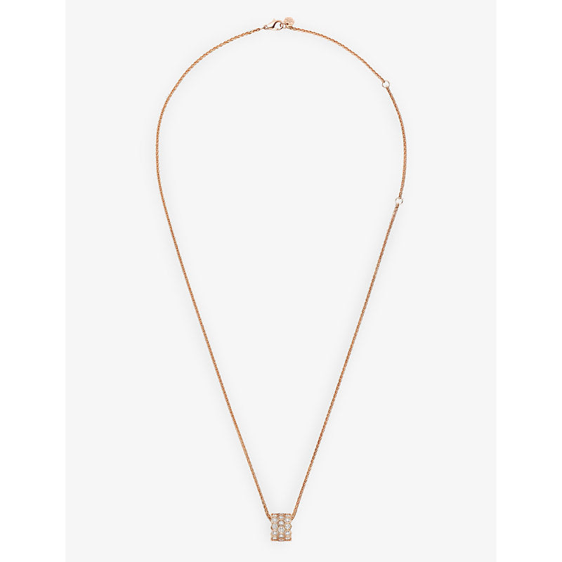 Chaumet Bee My Love 18ct rose-gold and 0.6ct diamonds pendant necklace