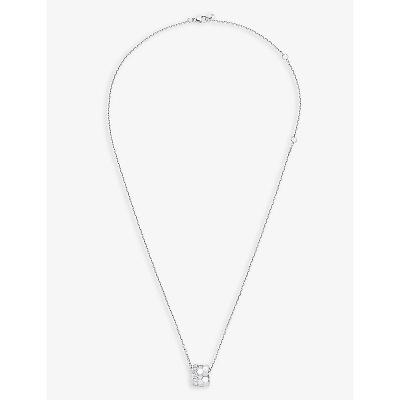 Chaumet Bee My Love 18ct white-gold and 0.6ct brilliant-cut diamond pendant necklace