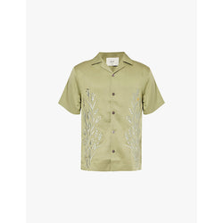 Mens Che Cedar embroidered-appliqué woven shirt