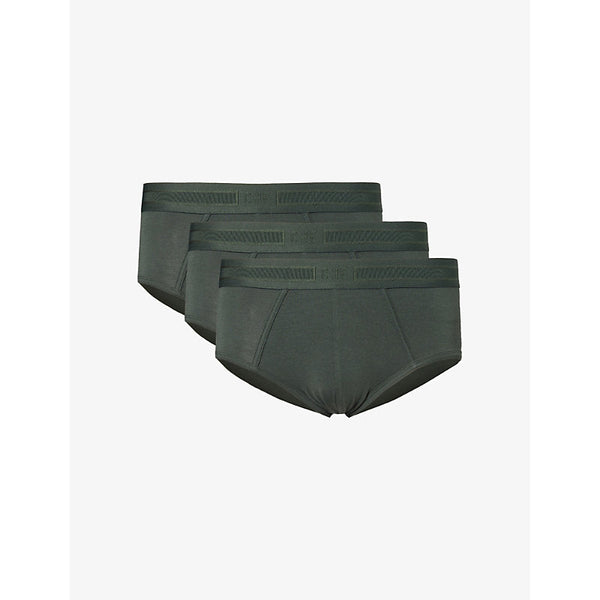 Mens Che Elasticated-waistband pack of three stretch-woven briefs