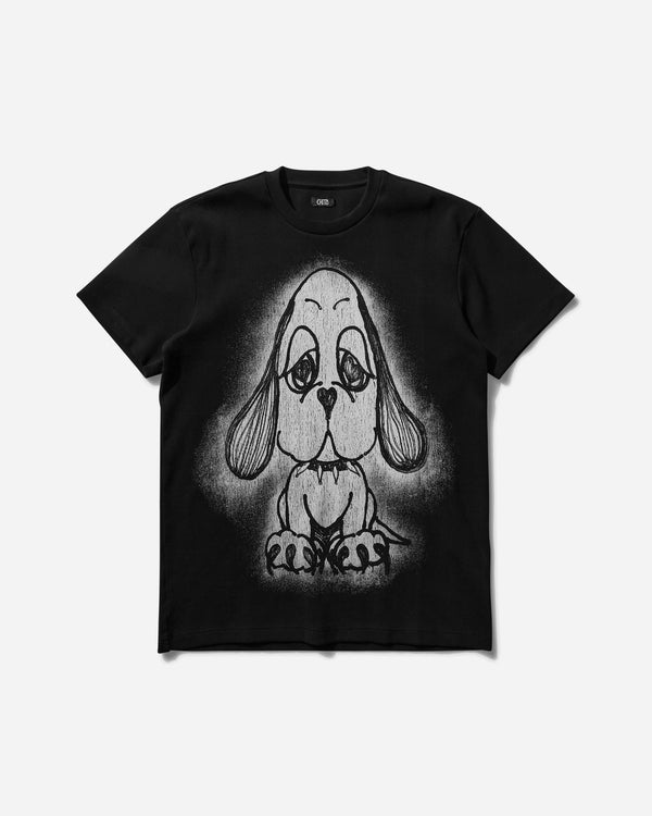 Chito Men s Heart Eye Pup Ribbed T-Shirt Black