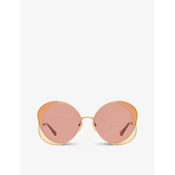 Chloe CH0024S Gemma metal and acetate butterfly-frame sunglasses | LYBSTORE