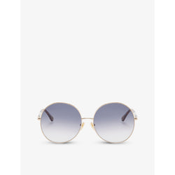 Chloe CH0112S round-frame metal sunglasses | LYBSTORE