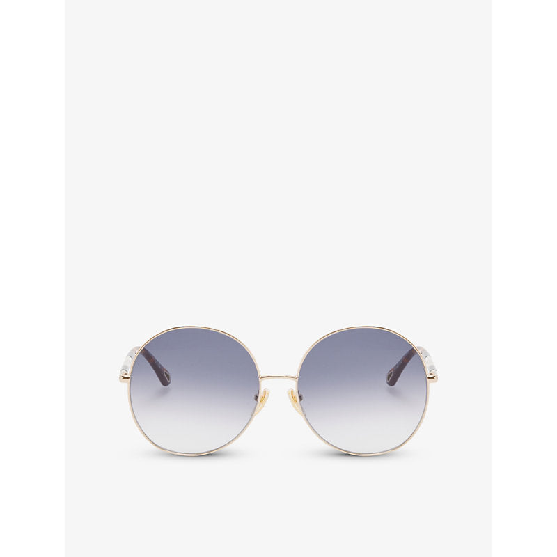 Chloe CH0112S round-frame metal sunglasses | LYBSTORE