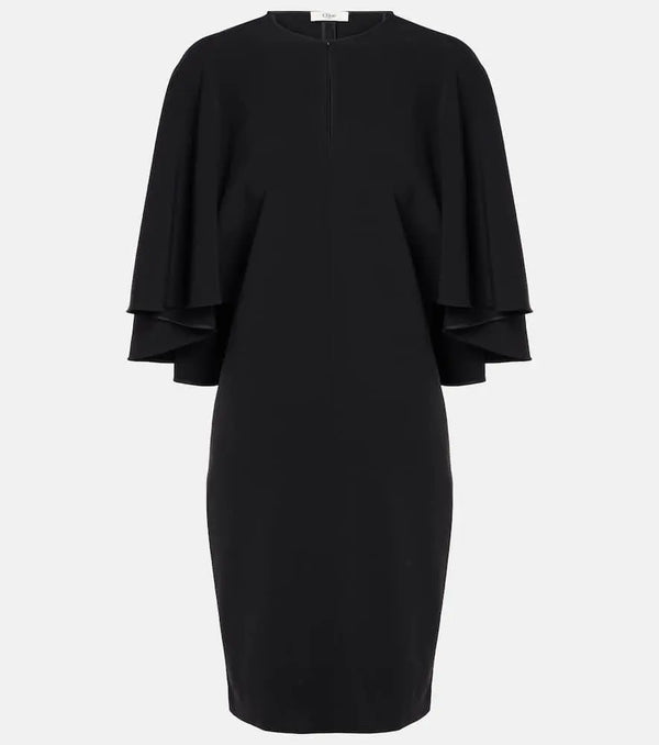 Chloé Caped crêpe minidress | LYBSTORE