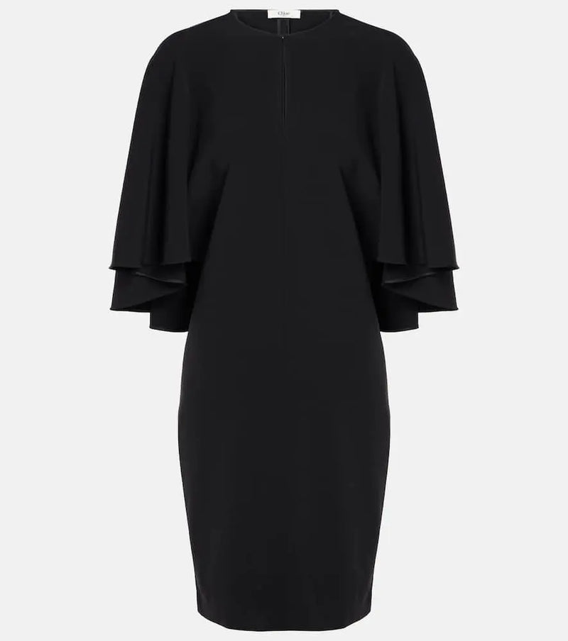 Chloé Caped crêpe minidress