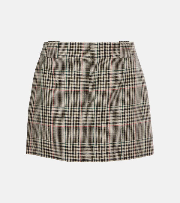 Chloé Checked wool miniskirt | LYBSTORE