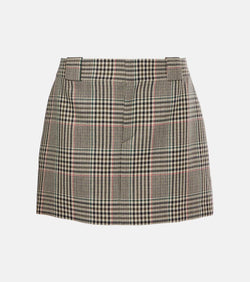 Chloé Checked wool miniskirt