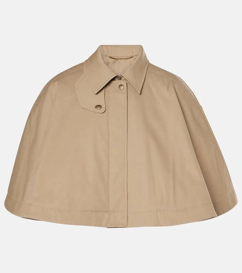 Chloé Cropped cotton gabardine cape