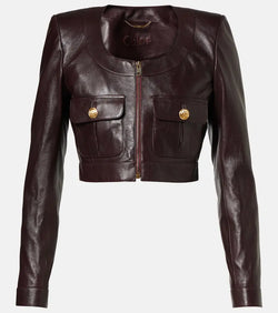 Chloé Cropped leather jacket