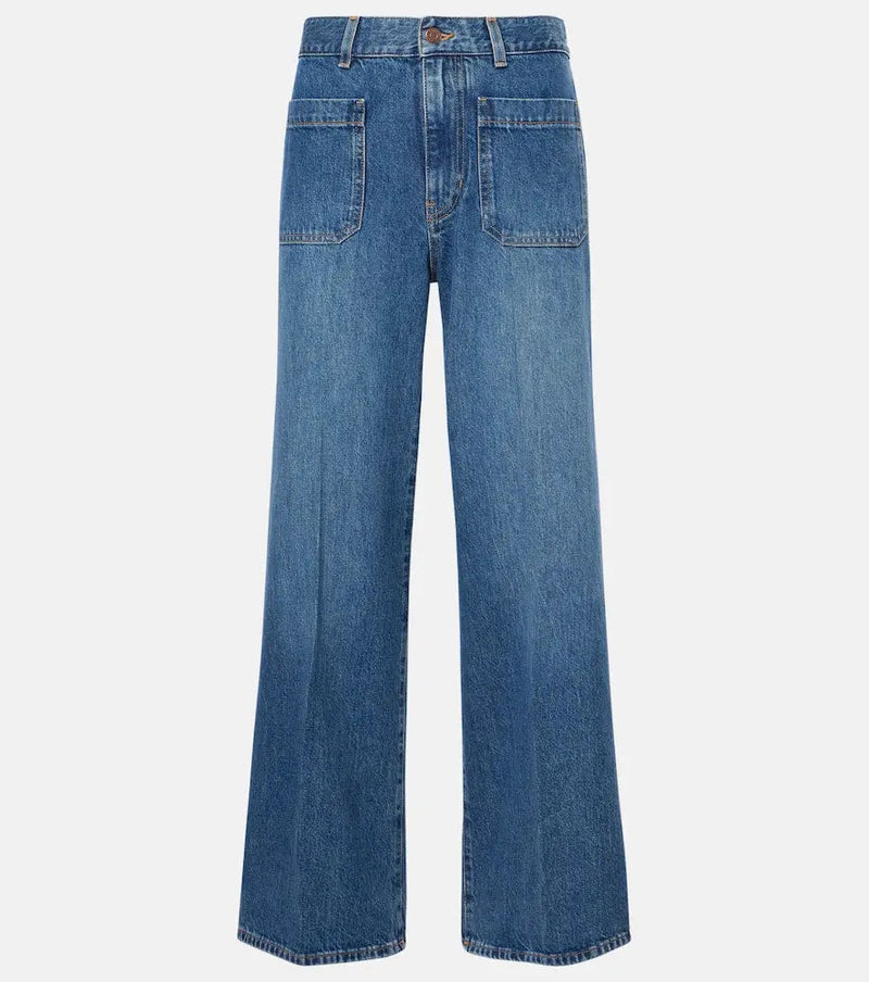 Chloé Cropped wide-leg jeans