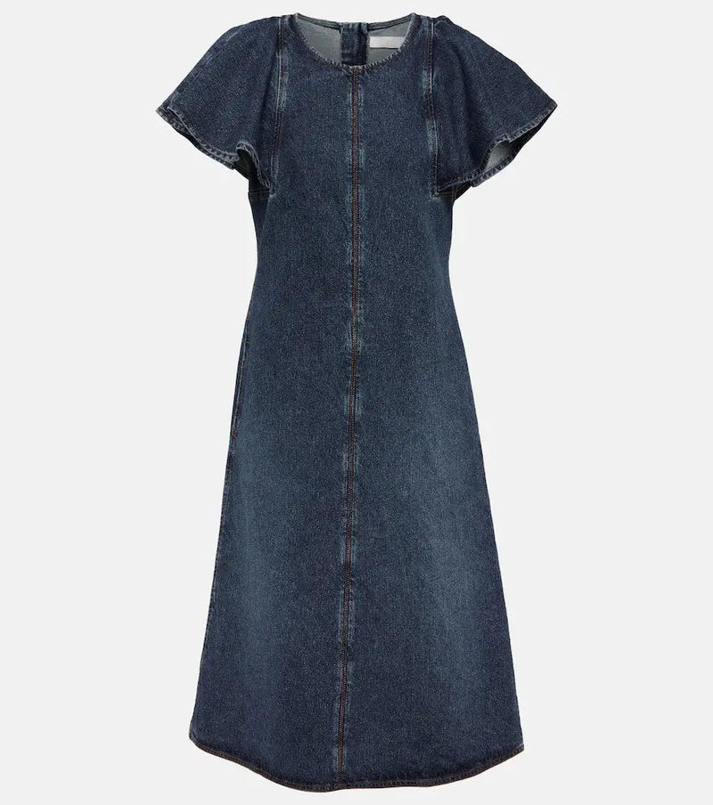 Chloé Denim midi dress | LYBSTORE