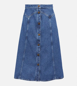 Chloé Denim midi skirt | LYBSTORE