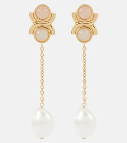 Chloé Embellished faux pearl drop earrings