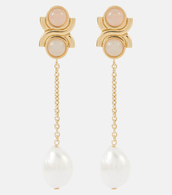 Chloé Embellished faux pearl drop earrings