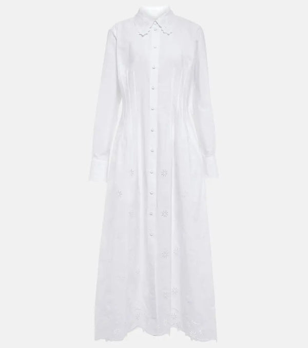 Chloé Embroidered midi shirt dress | LYBSTORE