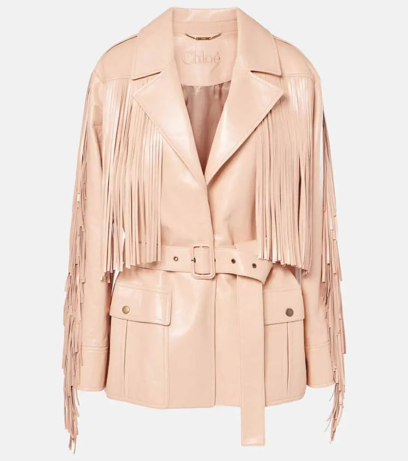 Chloé Fringed leather jacket