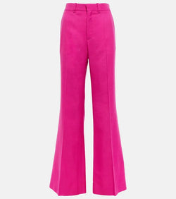 Chloé High-rise wool-blend pants | LYBSTORE