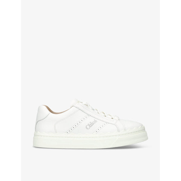 Chloe Lauren perforated leather low-top trainers | LYBSTORE