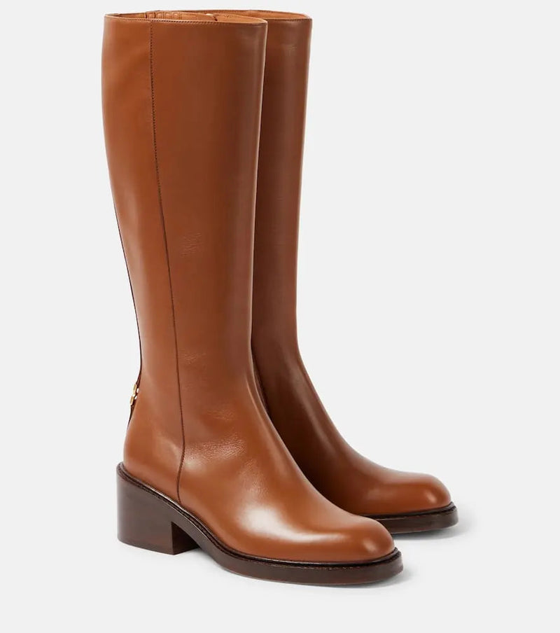 Chloé Marcie leather knee-high boots