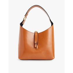 Chloe Marcie small logo-debossed leather shoulder bag | LYBSTORE