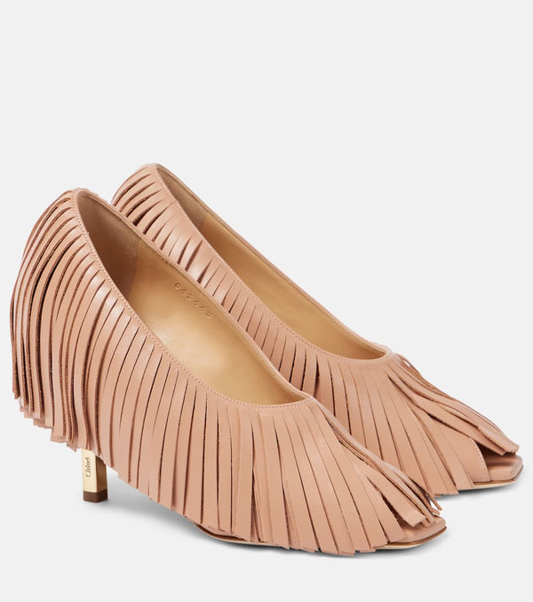 Chloé Mona fringed leather pumps