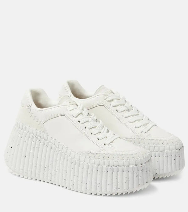 Chloé Nama leather platform sneakers | LYBSTORE