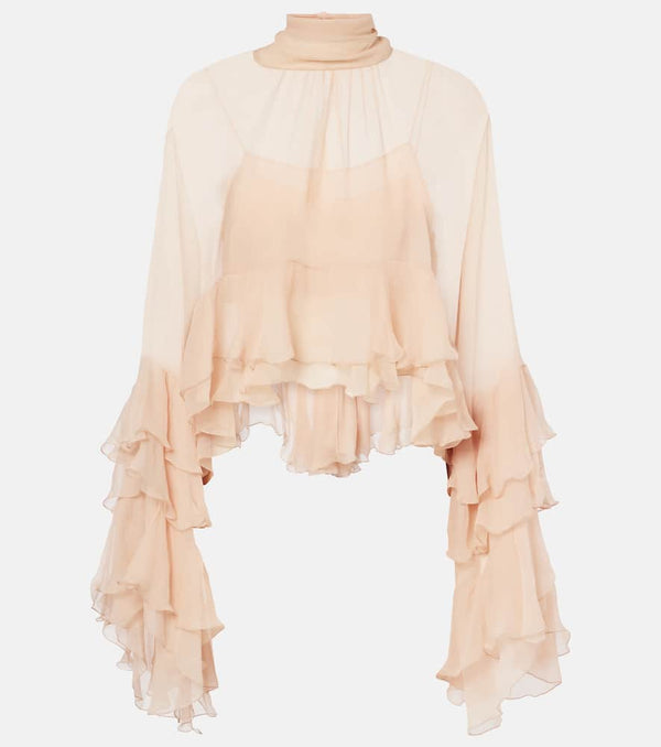 Chloé Ruffled silk muslin blouse