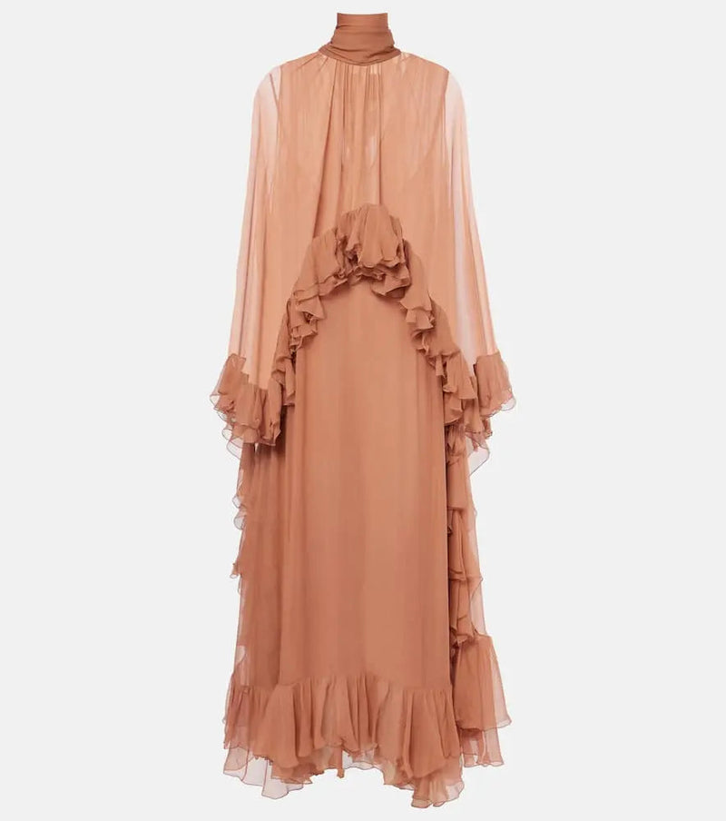 Chloé Ruffled silk muslin gown