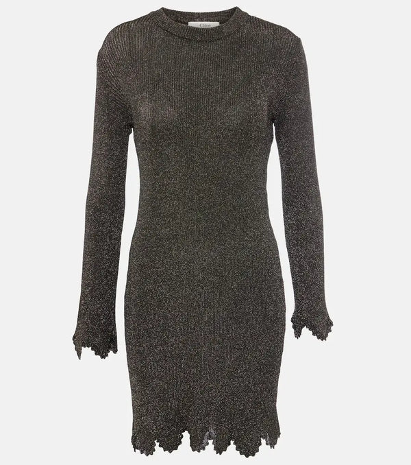 Chloé Scalloped sweater dress