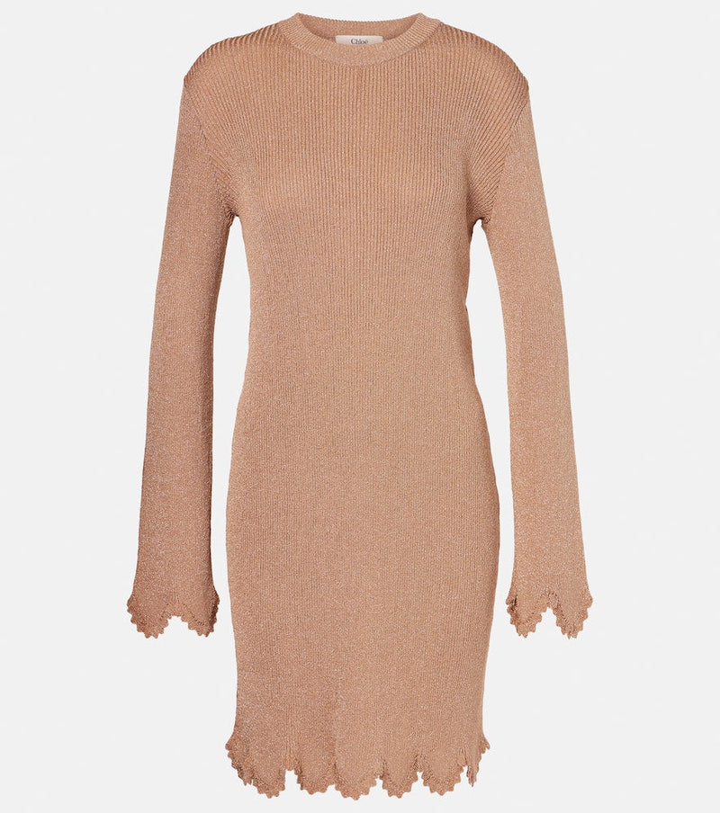 Chloé Scalloped sweater dress