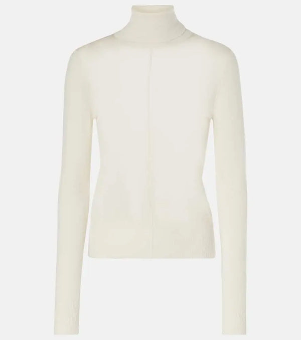 Chloé Semi-sheer wool turtleneck top