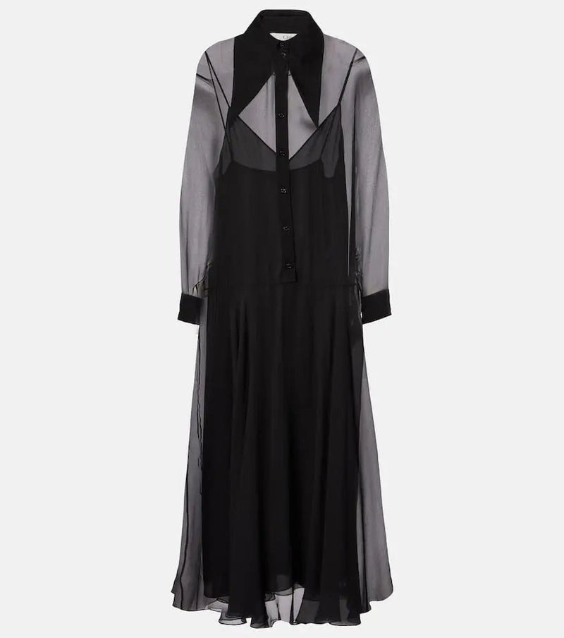 Chloé Silk chiffon shirt dress