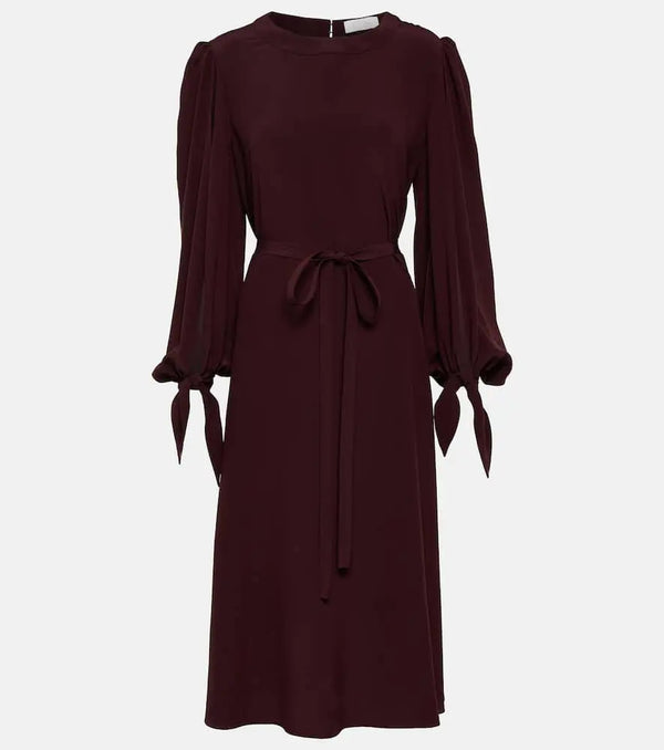 Chloé Silk crêpe de chine midi dress | LYBSTORE