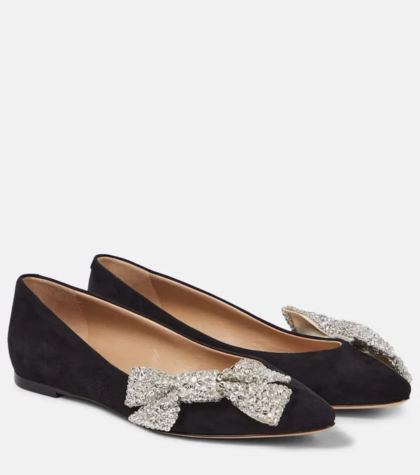 Chloé Théa embellished suede ballet flats | LYBSTORE