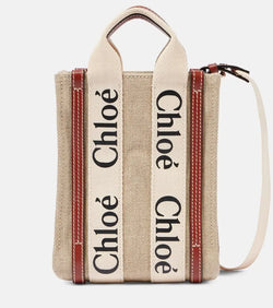 Chloé Woody North South Mini canvas tote bag | LYBSTORE