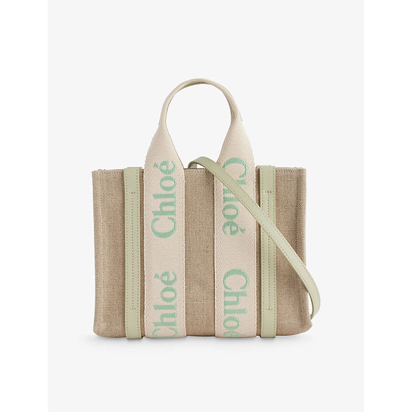 Chloe Woody medium linen tote bag | LYBSTORE