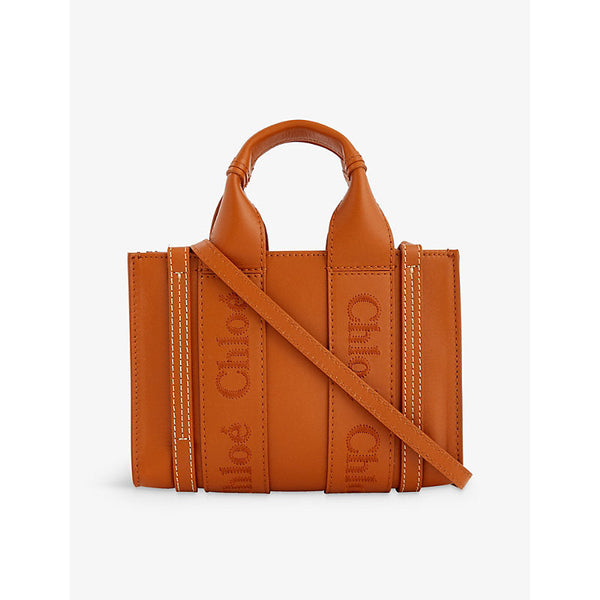 Womens Chloe Woody mini leather cross-body bag