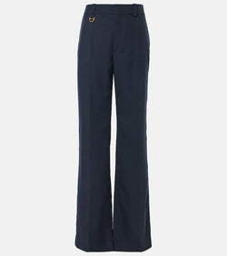 Chloé Wool grain de poudre straight pants