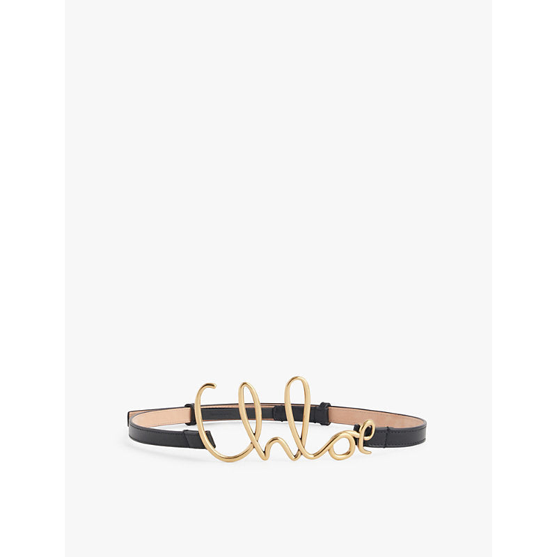 Chloe script-hardware leather belt | LYBSTORE