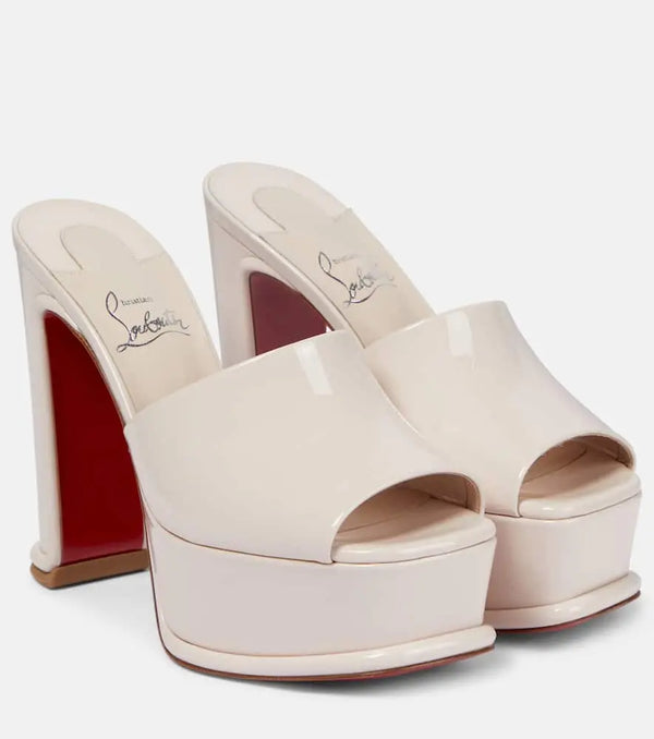 Christian Louboutin Amali Alta patent leather mules | LYBSTORE