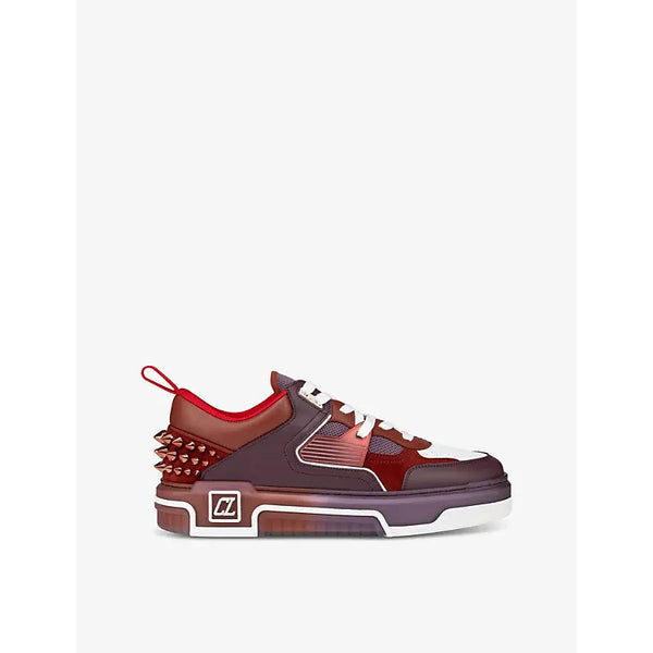 Christian Louboutin Astroloubi Flat leather and neoprene low-top trainers | Christian Louboutin