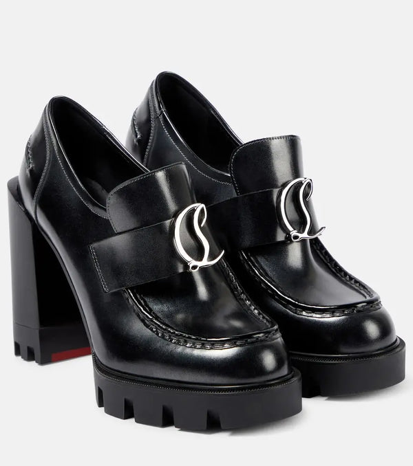 Christian Louboutin CL Moc Lug Alta 100 loafer pumps | LYBSTORE