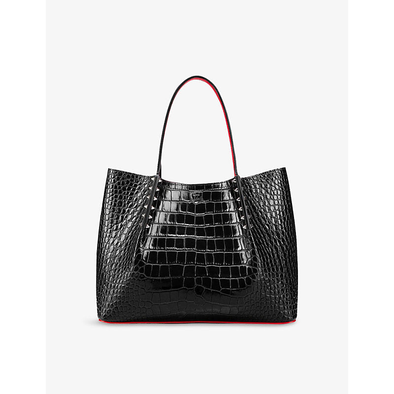 Womens Christian Louboutin Cabarock stud-embellished leather tote bag