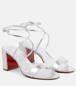 Christian Louboutin Choca Girl 70 metallic leather sandals | LYBSTORE