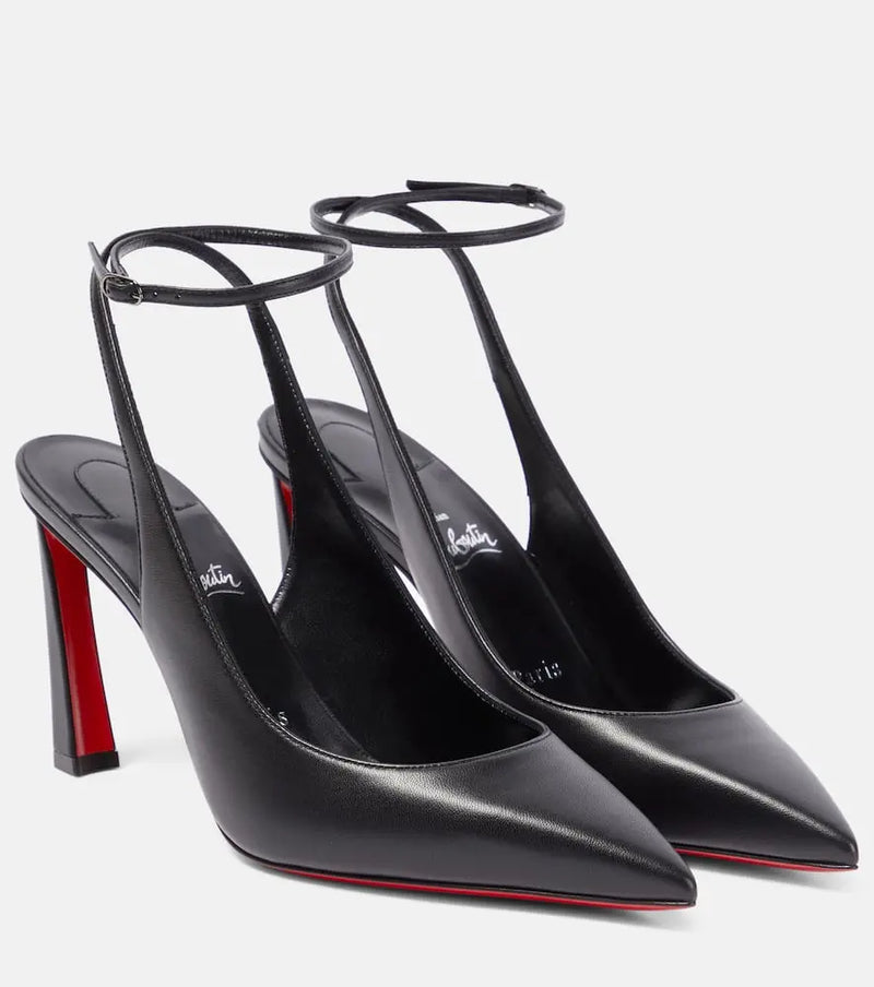 Christian Louboutin Condora 85 leather slingback pumps | LYBSTORE